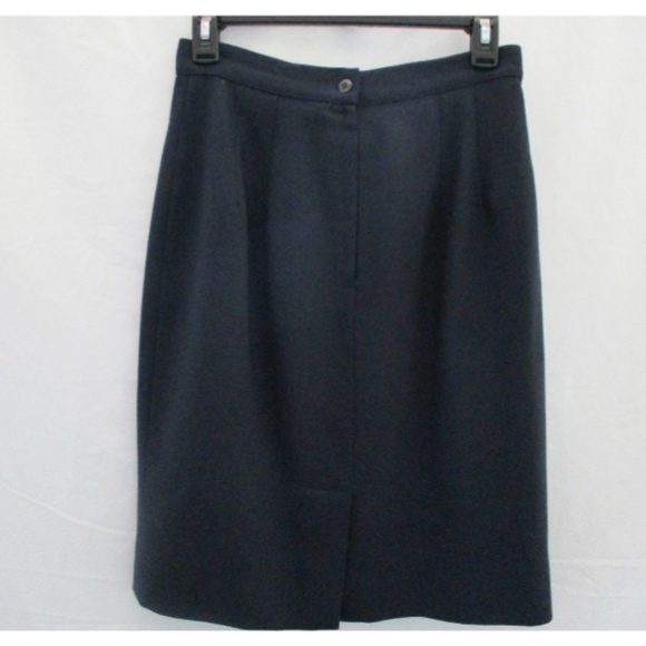 WOMENS TALBOTS PETITE SKIRT A LINE 10 CAREER BLUE - Picture 2 of 8